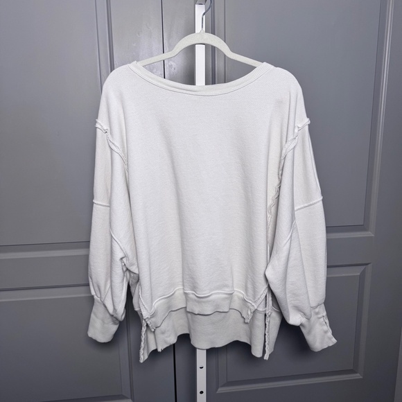Free People We the Free Camden sweatshirt  off white - Small - Picture 8 of 10
